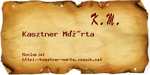 Kasztner Márta névjegykártya